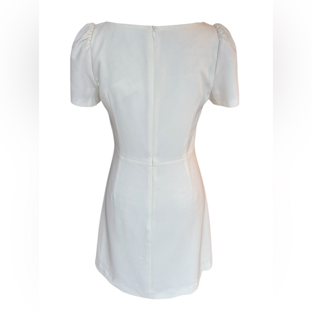 French Connection Awitti Whisper Ruth Dress Short Sleeve White Women’s Size 6 - Picture 4 of 13